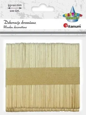 Zdjęcie produktu dla Drewniane patyczki naturalne proste 10x93mm 100szt