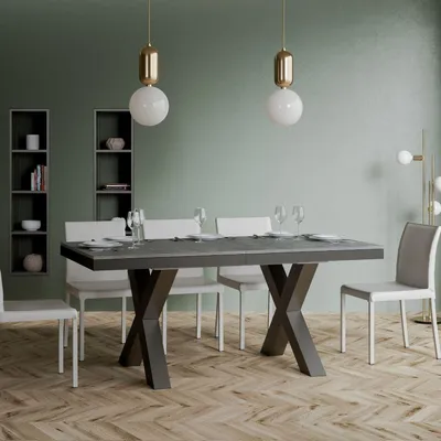 Produktbild von ITAMOBY - Ausziehtisch 160/420x90 cm Traffic Evolution Zement Gestell und Füße Anthrazit