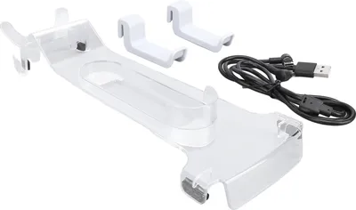 Zdjęcie produktu dla Zestaw 4 w 1 dla kontrolerów PS VR2 Sense Stacja ładująca ze stojakiem na kontrolery zestawu słuchawkowego VR