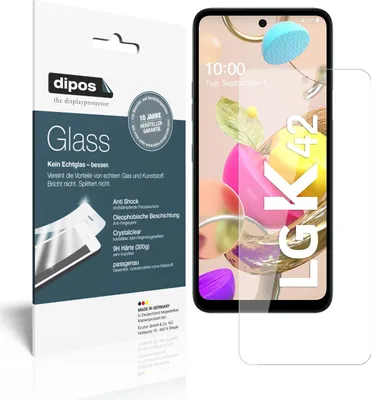Produktbild von 1x Schutzfolie für LG K42 - Anti-Shock 9H Folie dipos Glass Kunststoffglas