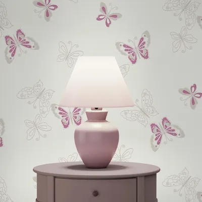 Produktbild von TADESSI Tapete Kinderzimmer M1-No.91 Vliestapete Violett Silber Tapete mit Tieren Schmetterling Mädchenzimmer