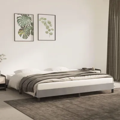 Obrázok produktu pre vidaXL Rám postele bez matraca svetlosivý 200x200 cm zamat