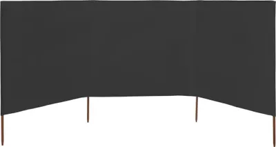 Produktbild von vidaXL 3-teiliges Windschutzgewebe 400 x 120 cm Anthrazit