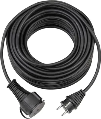 Obrázok produktu pre Kvalitný gumový predlžovací kábel Brennenstuhl IP44 5m čierny H05RR-F 3G1.5, 1161420