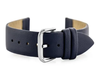 Produktbild von Ledergürtel für die W86 Uhr - Marineblau - 20mm