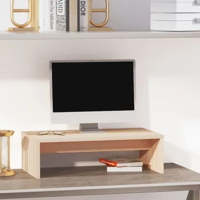 Image de The Living Store support pour écran 50x27x15 cm pin massif
