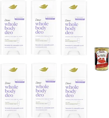 Produktbild von Whole Body Deo Deodorante Stick Lavanda E Camomilla, Deodorant Stick Lavendel und Kamille 6x 75ml + Italian Gourmet polpa 400gr