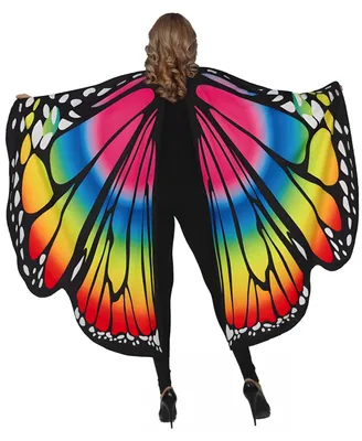 Immagine prodotto di Ali di farfalla arcobaleno Costume di Carnevale Ali di fantasia colorate Accessorio animale mistico Carnevale Festa Splendore di colore, Colore: Multicolore