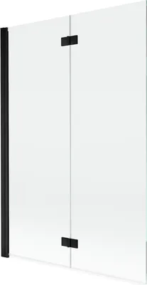 Zdjęcie produktu dla Mexen Mist parawan nawannowy 2-skrzydłowy lewy 120 x 150 cm, transparent, czarny - 8A9-120-002-70-00-L