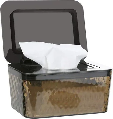 Produktbild von Babydoekjes-set, BPA-frei, mit Deckel, für den Büro- und Heimgebrauch (braun, 19,5*13,3*10 cm)