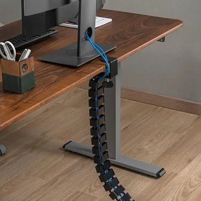Obrázek produktu pro Kabelový kanál pro flexibilní stoly – vedení kabelů – černý