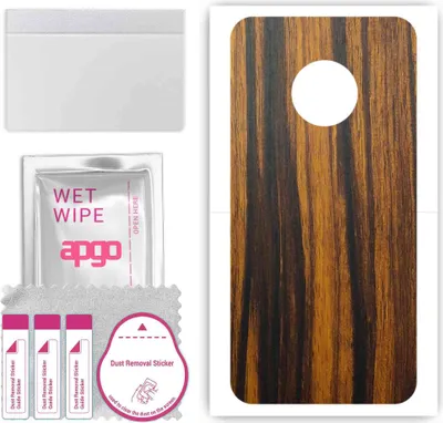 Produktbild von apgo Rückseite Schutzfolie, Skin, kompatibel mit Motorola Moto G5S, Hinten Displayschutzfolie aus Vinylfolie, kratzfest, einfache Montage - Tigerwood