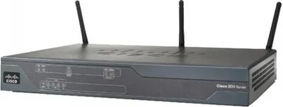 Produktbild von Cisco 861 Ethernet Security Router 802.11n ETSI Compliant, IEEE 802.11b, IEEE 802.11g, IEEE 802.11n, IEEE 802.1D, IEEE 802.1Q, Ethernet, HSRP, RIP-1, RIP-2, Ethernet, Fast Ethernet, IEEE 802.11b, IEEE 802.11g, IEEE 802.11n, 2 dBi, RADIUS, TACACS+