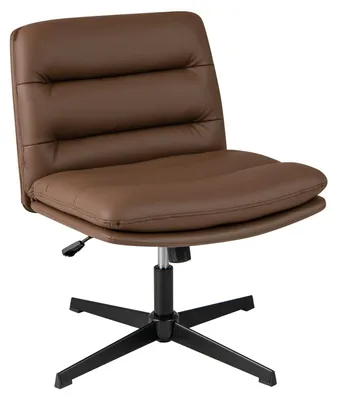 Zdjęcie produktu dla Krzesło Criss Cross - Krzesło obrotowe - Krzesło biurowe bez podłokietników - Krzesło obrotowe - Krzesło do makijażu - Regulowana wysokość