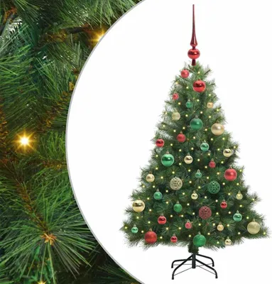 Obrázok produktu pre vidaXL Umelý vianočný stromček so 150 LED diódami zelený 120 cm PE a PVC