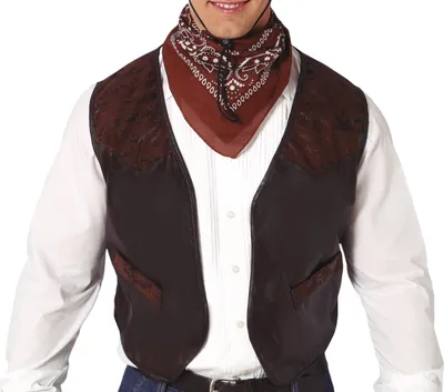 Immagine prodotto di Gilet da cowboy Wild West Sceriffo Carnevale Accessorio Costume Avventuriero Occidentale Fascino Rustico Moda Eroica Outfit Mandriano, Colore: Marrone