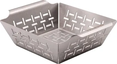 Imagen del producto de Recipiente para asar de acero inoxidable, ideal para pescado, carne y verduras, apto para barbacoa y horno