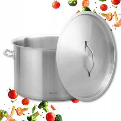 Zdjęcie produktu dla Garnek z pokrywką 32 lit gastronomiczny 40x26cm stal indukcja gaz