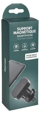 Image de ITENSE - Support de téléphone pour grille d'aération – Livré avec 2 plaques métalliques