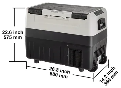 Image de Mini-réfrigérateur - Réfrigérateur pour voiture - Glacière portable à compresseur - Congélateur électrique - avec roues - avec poignée