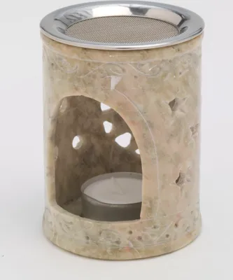 Produktbild von Räucherstövchen H 10 cm, Speckstein , natur, Siebeinsatz, für Teelicht