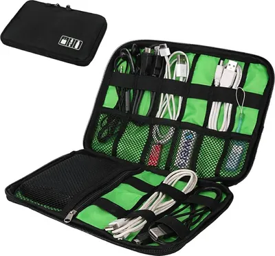 Produktbild von Apt Textil-Kabelorganizer Schwarz