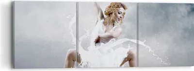 Produktbild von Bild auf Leinwand - Leinwandbild - Frau Tänzerin Ballett - 90x30cm - Wand Bild - Wanddeko - Leinwanddruck - Bilder - Kunstdruck - Wanddekoration - Leinwand bilder - Wandkunst - CA90x30-2665