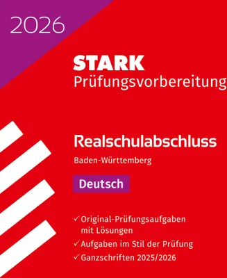 Produktbild von STARK Deutsch - Realschulabschluss 2026 BW - Prüfungsvorbereitung