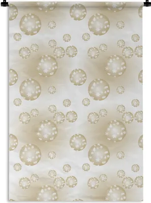 Produktbild von MuchoWow® Wandteppich Wandbehang Weihnachtskugeln - Winter - Weihnachten 60x90 cm Tapisserie Dekoration Wandtuch - Foto-Teppich - Abwaschbar