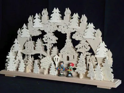 Produktbild von Schwibbogen mit Striezelkinder und Beleuchtung BxHxT 70x43x7cm NEU