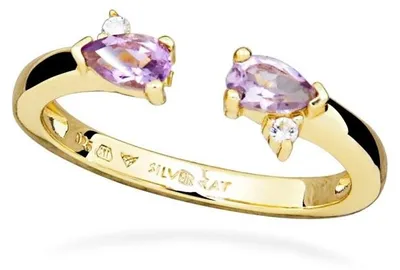 Immagine prodotto di Anello aperto placcato oro con zirconi cubici SC639 - Circuito: 60 mm