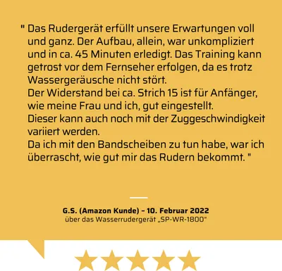 Produktbild von SportPlus I Holz-Wasser-Rudergerät I für zuhause, aus Natur-Massivholz, Rudermaschine, Rudergerät Wasser, Rudergerät Holz, mit Trainingscomputer, SP-WR-1800