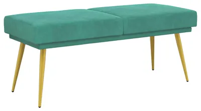 Immagine prodotto di Panchina a due posti vidaXL turchese 120 x 45 x 46 cm in velluto