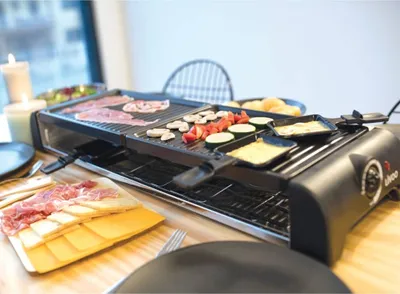 Zdjęcie produktu dla LIVOO Zestaw do grillowania i pieczenia sera Raclette, model DOC185, dla 12 osób
