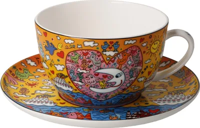 Produktbild von Goebel Milchkaffeetasse Rizzi - The Romance of the Sea, Fine Bone China, Bunt, 500 ml, 26103621