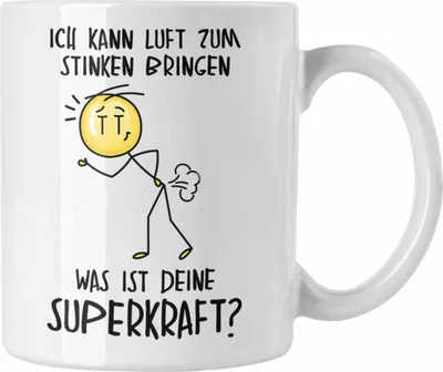 Produktbild von Trendation - Furzen Pupsen Tasse Geschenk Grafik Pupsen Geschenkidee Spruch Lustig (Weiß)