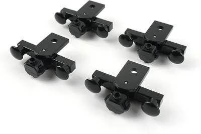 Produktbild von LEGO® Lego Eisenbahn Kupplung & Puffer mit Magnet - 2 Paar in Schwarz - 4 Stück - Kompatibel mit Lego Eisenbahn-Sets, Robuste Verbindung für Waggons