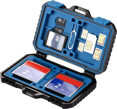 Produktbild von PULUZ Wasserdichte Speicherkartenleser Aufbewahrungsbox fuer USB SD CF TF Reader SIM-Karten Schutzhuelle Halter fuer Tablet Computer Notebook & Android Smartphones PU5002