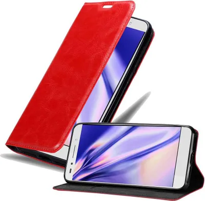 Obrázok produktu pre Cadorabo puzdro pre Honor 7 ochranné puzdro v červenej farbe puzdro na mobilný telefón kryt magnetické zatváranie