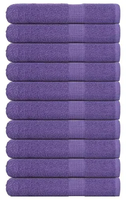 Zdjęcie produktu dla vidaXL Ręczniki do sauny FROGN, 10 szt., fioletowe, 80 x 200 cm, 360 g/m²