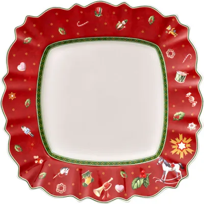 Obrázek produktu pro Villeroy & Boch Toy's Delight, Jídelní talíř, Čtverec, Porcelán, Zelená, Červená, Bílá, Toy's Delight, 280 mm