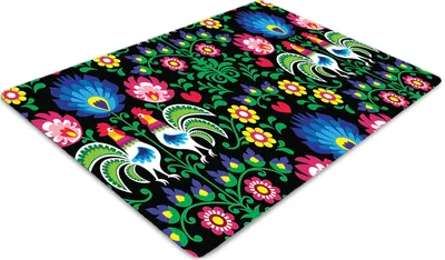 Produktbild von Schutzmatte für den Boden – Schutzunterlage für Hocker – Bodenmatte – 120x90 cm – Volkskunst