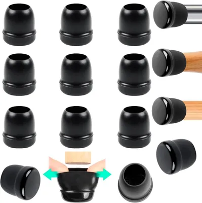 Productafbeelding van Omgoods - Set van 16 Zwarte Silicone Stoelpootbeschermers