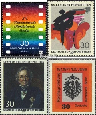 Produktbild von Briefmarken Berlin (West) 1970 Mi 358,372,377,385 (kompl.Ausg.) postfrisch Filmfestspiele