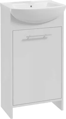 Produktbild von Badezimmerschrank mit Waschbecken weiß 84x45 cm stehend Frigo