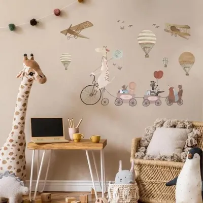 Immagine prodotto di Adesivi da parete per la cameretta dei bambini con giraffa - Sipo