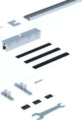 Produktbild von Knauf Pocket Kit Klemmbacken mit Blende für Glastürblatt 80 Kg
