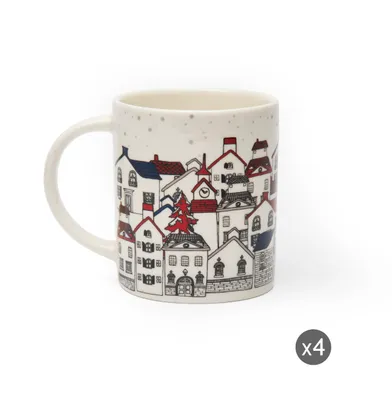 Zdjęcie produktu dla Excelsa Zestaw 4 kubków Innsbruck Porcelana 30 Cl Kolorowy