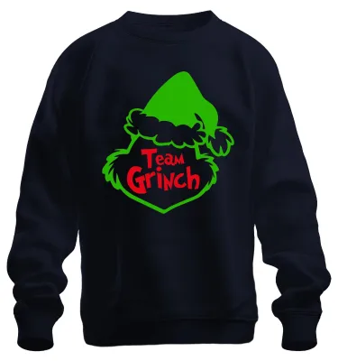 Produktbild von Team Grinch Weihnachtsoutfit Anti-Weihnachten - Weihnachten Sweatshirt Pullover, Navy, L
