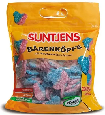 Produktbild von Suntjens Bärenköpfe Kaugummigeschmack 100er